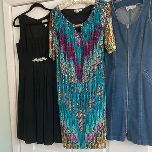 3 dresses size 6. Maggie London, Loft,Together